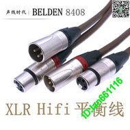 美國百通Belden8408發燒hifi卡農XLR公母平衡過機話筒功放音箱線