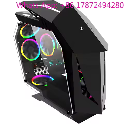 White PC Case Mid Tower Tempered ATX Computer Cases Towers PC Gaming Computer Cases