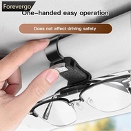 FOREVERGO Car Multi-Function Sun Visor Sunglasses Clip Ticket Holder & Eyeglass Storage Organizer Re