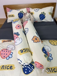 Complete Bed Sheet Set 7 Pieces ชุดผ้าปูที่นอนครบเซ็ต 7 ชิ้น ขนาด Sizes 3.5 5 and 6 Feet.