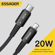 Essager PD type C to Lighting LED 3A aluminum alloy quick charging cable 20W for iPhone 12 Pro Max 1