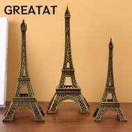 GREATAT Eiffel Tower Statue, Bronze Exquisite Design Eiffel Tower Model, 7 Sizes Metal with Box Eiff
