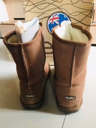 美國購入 EMU Australia 中筒 羊毛 雪靴 鞋 24
