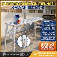 Workbench Platform 2M Heavy Duty Adjustable Scaffolding Platform Stage Platform Step Stool 500KG