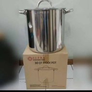 SUPRA Stainless Steel Pan 30 Qt Stock Pot SS Lid
