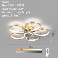TRAZOS Modern Fan Light Nordic Led Minimalist Hall Ceiling Light Invisible Bedroom Restaurant Invert