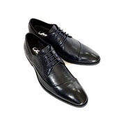 [Chris Leather Shoes] Blue * [410-B5 Blue] Dark Cowhide Pointed Streamline Derby Shoes/Men's Shoes/B