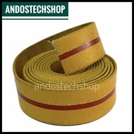 MERAH MESIN Yellow Conveyor Canvas 4" x 5 Ply | 4 Inch Red Strip Machine Band Strap | Canvas Belt