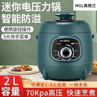 Megland Electric Pressure Cooker Multifunctional Smart Cooking 2L Mini Rice Cooker Electric Stew Coo