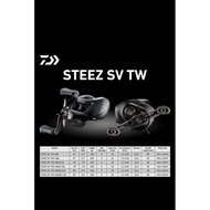 DAIWA 2024 STEEZ SV TW 100XHL BAITCASTING REEL
