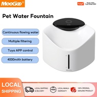 MeeGoo Smart 2.5L Pet Water Fountain Cat Wireless Automatic Water Dispenser 24/7 Flowing Water
