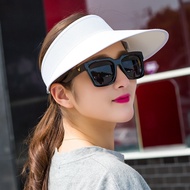 2020 Simple Summer Straw Sun Hat Women Sun Visor Hat with Big Heads Wide Brim UV Protection female c