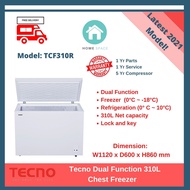 Tecno 310L Dual Function Chest Freezer, TCF310R
