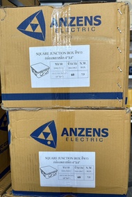 Anzens กล่องพักสายไฟ บล๊อกสายไฟ สี่เหลี่ยม สีขาว สีเหลือง ขนาด 2x4 4x4