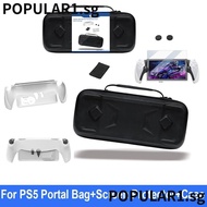 POPULAR Handheld Console Storage Bag, Rocker Caps EVA Game Accessories Set, Hard Shockproof Portable Protective  for PlayStation 5 Portal