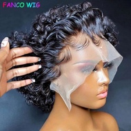 Wig Pixie Untuk Wanita Rambut Manusia Wig Potongan Rambut Asli Rambut