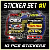 ◿ ☇◑ ◢ Sticker Set #11 Glossy  Daeng Jrp Cha Brembo Thai Logo