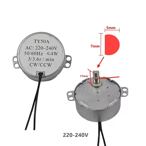 For Midea Fan Air Conditioner Fan Turning Fan TY50A 220-240V 4W Oscillating Motor Shaft D-axis Synch