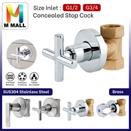 MCPRO G1/2" G3/4" SHOWER CONCEALED ANGLE VALVE STOPCOCK SS15F/SS15X/MB115X/MB120X/MB115R/MB120R/MBRG