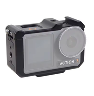 Case Aluminium Dji Osmo Action 3/4/5 Pro Protective Frame Expand Cold Shoe Mount 1/4 Mic Light Holde