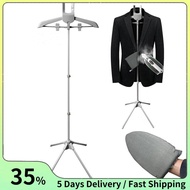 Foldable Garment Steamer Stand with for Clothes, Adjustable Steamer Rack with Two Clips for Suit Shi