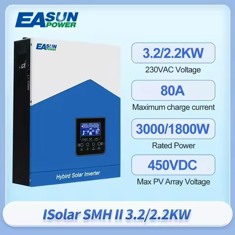 EASUN POWER Hybrid Solar Inverter 3200W 220VAC Hybrid Inverter MPPT 80A 450VDC 3KVA Inverter Solar S