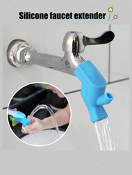 1 件矽膠水龍頭延長器適用於兒童洗臉,水龍頭延長器防濺噴嘴適用於通用軟管接頭