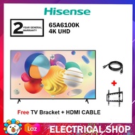 Hisense 65" 4K 65A6100K UHD A6100K Series Replace 65A6100H Television (Free TV Bracket AND HDMI cabl