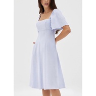 New Love Bonito Elisse Linen Fit &amp; Flare Dress Periwinkle XS audreystreasure