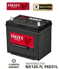 Voltex NX120-7L 95D31L (Made In Korea) Maintenance Free  Car Battery for Toyota Hilux 2016↓, Land Cr