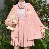 BIG SIZE Zip Hoodie Cute BEAR (S - 7XL) BEAR STRAWBERRY Korean Style Oversized Jacket SML XL XXL XXX