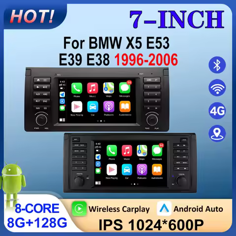 Android 16 Car Radio for BMW E39 E38 X5 E53 radio Auto Carplay Buttons Car Stereo GPS Intelligent Sy