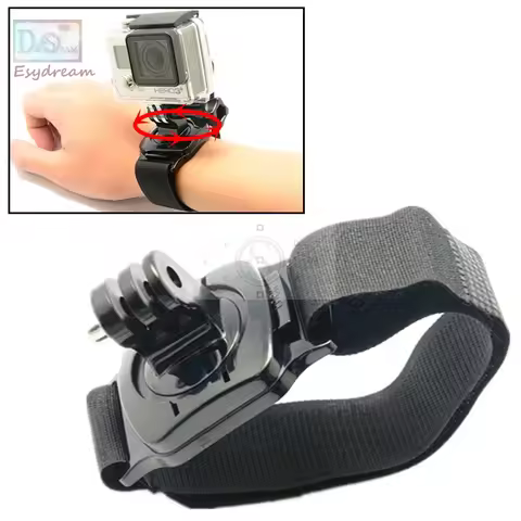 Magic Tape 360 Degree Rotation Wristband Wrist Strap Belt Mount for GoPro Hero2 3 4 5 6 7 Fusion Ses