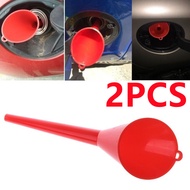 OBD Club 2PCS Universal Car Motorcycle Refueling Long Mouth Funnel Gasoline Engine Oil Additive Plastic Long Nozzle Fueling Funnel For Farming Machine Automotive Motorcycle(red)