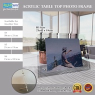 B5 Size Clear Acrylic Tabel Top Photo Frame | Frame Wedding | Photo Frame | Menu Frame