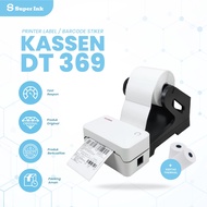 KASSEN Bluetooth Receipt Printer DT 369 80MM Thermal Label Printer Barcode Sticker 78x100
