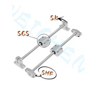 2 optical axes+4 SCS+4 SK SET linear guide axis optical axis rod outer diameter 8/10/12/16/20mm SCS-