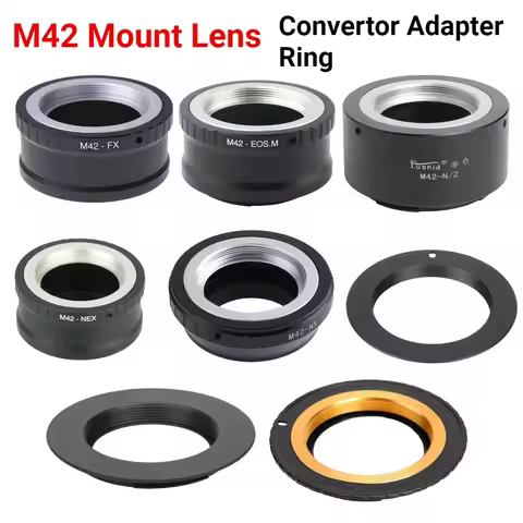 M42 Lens Adapter Camera Lens Convertor Adapter Ring for M42 Mount Lens to Canon EF-M EOS to Fujifilm