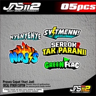 5PCS STICKER PACKAGE WORDS - RACING BRAND WORDS JOKI DRAG STICKER PACK 5PCS