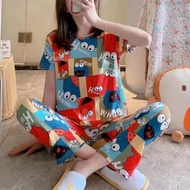 【Ready Stock】✘๑Anthony plus size adult terno pajama for women sleepwear for women spendex tala dress