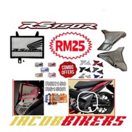 COMBO SET HONDA RS150 V1 V2  WINNER SIDE BODY PGM-FI BATTERY MAINTENANCE + COOLANT NET RADIATOR COVER