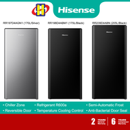 Hisense Refrigerator (170L/205L) Unique &amp; Stylish Design Single Door Fridge RR197D4AGN1 / RR198D4ABM1 / RR239D4ABN
