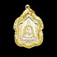Thai Amulet Lp Kasem Khemago Rian Real Silver Thailand Buddha Wealth Prosperity