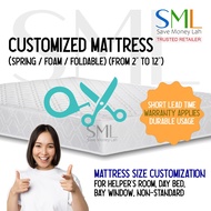 Customized Mattress / Customised Mattress / Odd Size Bed / Mattress Customization / Custom Size Bed
