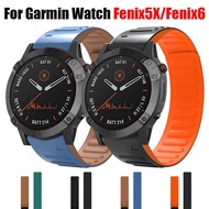 Magnetic Waterproof and sweat-proof band Silicone Strap compatible for Garmin Watch fenix5X/3 26mm Garmin Watch Fenix5/5 plus/6 22mm