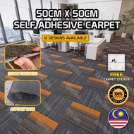 XpertHub 50X50CM Floor Carpet Thick Tiles Non-Slip Carpet Office Living Room Square Mat Rug Karpet L