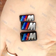 ZR For [Ready Stock] 1pcs BMW Msport Rim Sticker Steering Wheel Sport Rim Aluminium E60 E90 F10 F30 