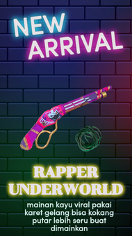 mainan  kayu shotgun m1887 skin rapper freefire