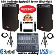 Paket Sound System Baretone Speaker Aktif 15 Inch Original