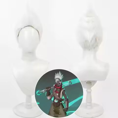 LOL Arcane Ekko Cosplay Wig The Boy Who Shattered Time Heat Resistant Synthetic Hair+Free Wig Cap Ha